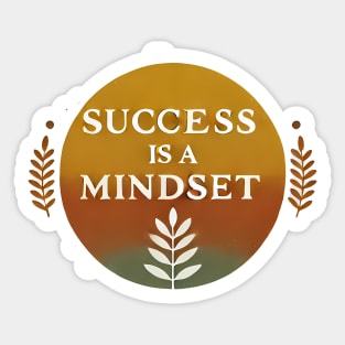 Success is a Mindset, Motivational Quote Sticker